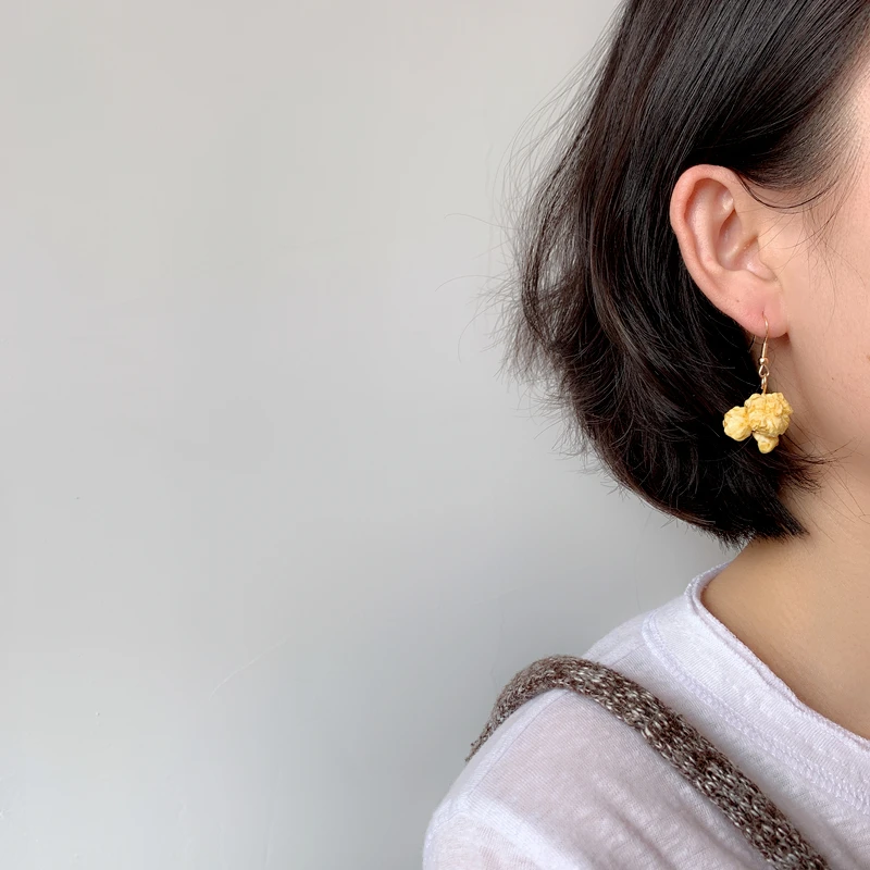 New Arrival Popcorn Fried Chicken Food Acrylic Drop Earrings For Women Handmade Creative Funny Dangle Earring Jewelry Accessory