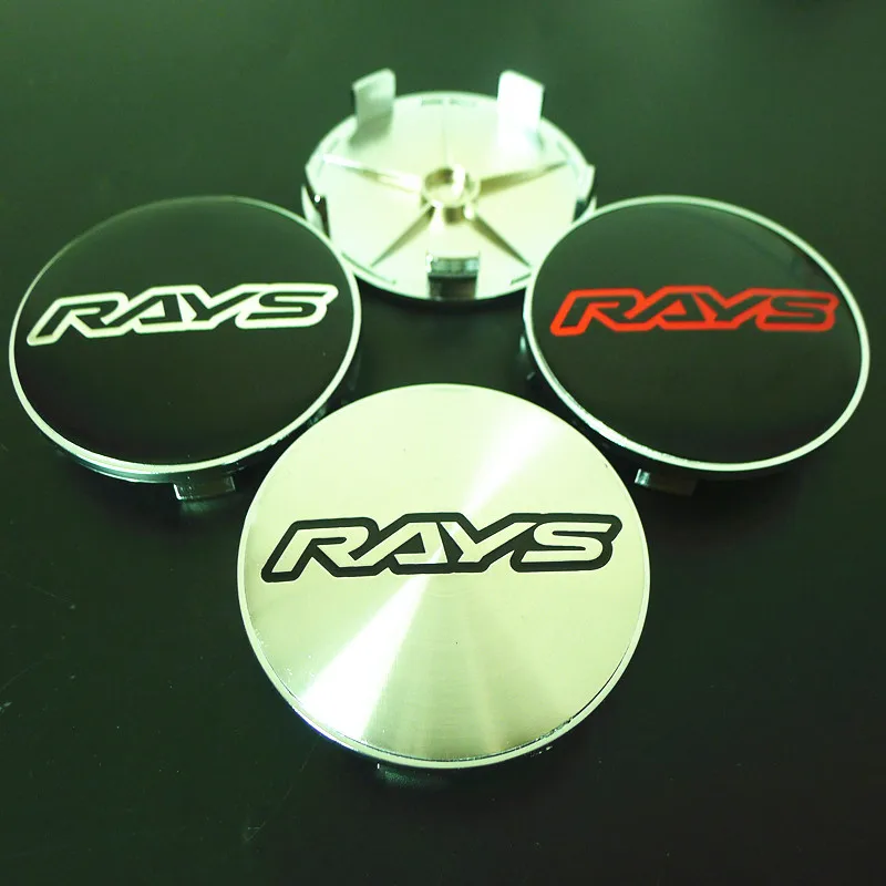 4pcs Rays Volk Racing 68mm Wheel Center Cap Hub Auto Rims Caps Cover Badge Emblem Car Styling Accessories