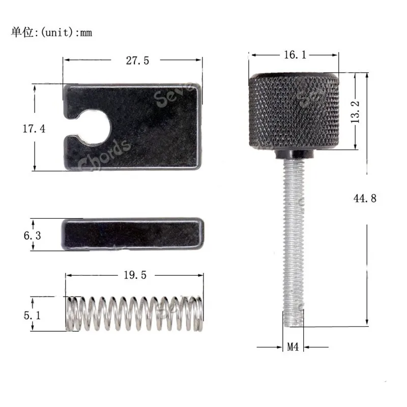 1Pcs Schwarz Bass Gitarre Brücke Sattel Headless Ersatz Musical Instrument Zubehör Teile – Detail 10
