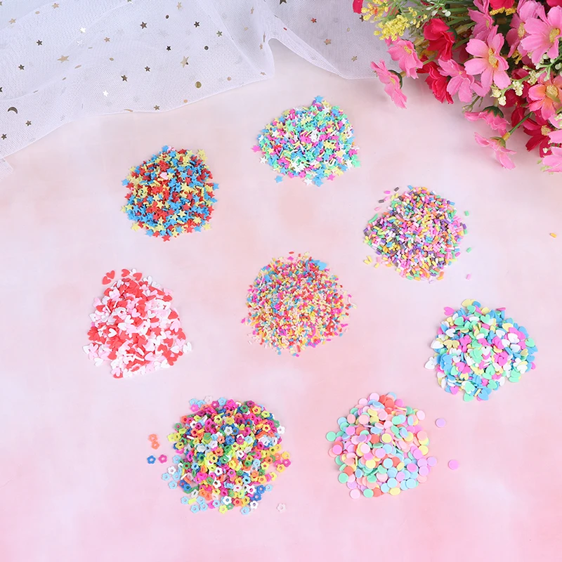 10GปลอมSprinklesตกแต่งสำหรับSlime DIY Slimeอุปกรณ์จำลองขนมเค้กขนมเค้กของเล่นSlimeโคลนอุปกรณ์เสริม