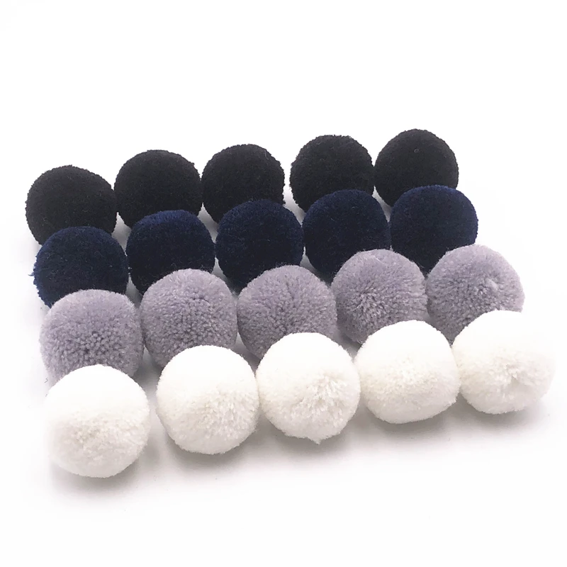 15mm/20mm/25mm/30mm/40mm/50mm Multi Size Mix Match Soft Pompones Fluffy Plush Crafts DIY Pompom Ball Sewing Decorate Accessories