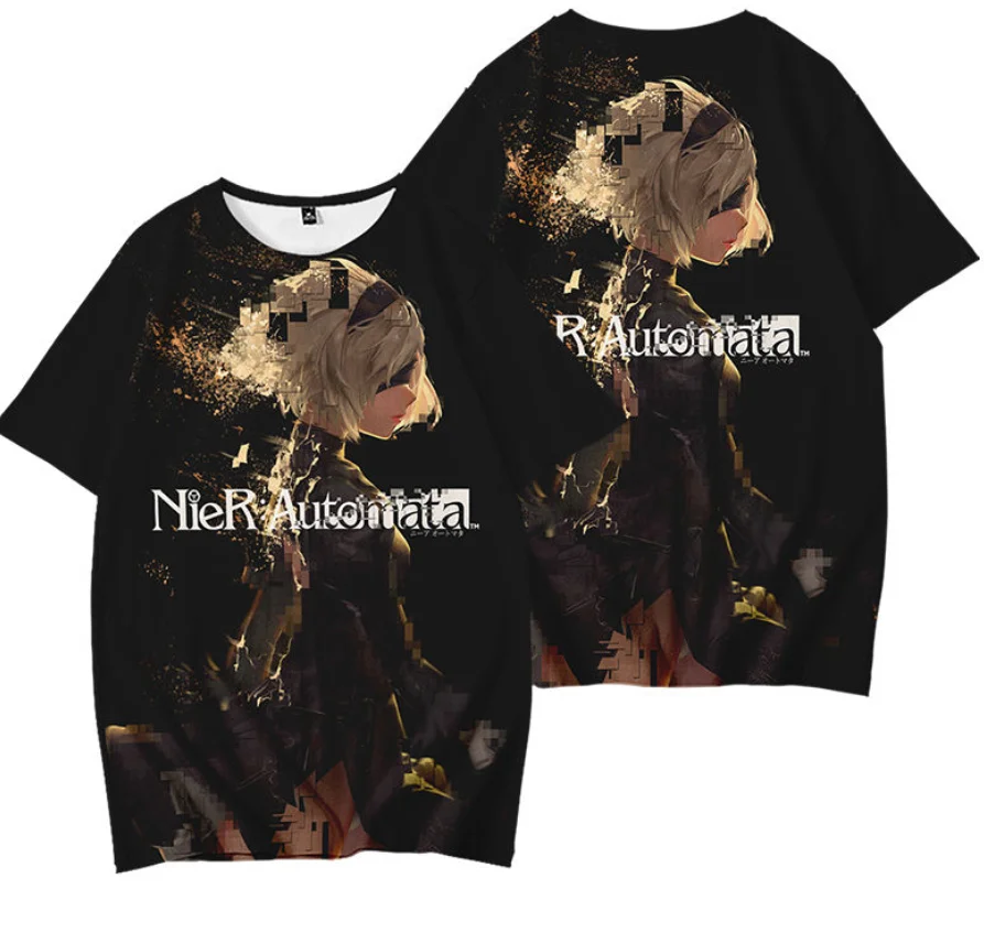 NieR T-shirt Automata 2B 9S Cosplay T shirt Fashion Men Tops Tees image 6