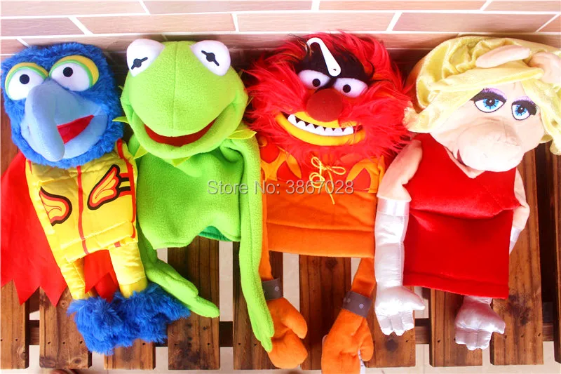 Neue Die Muppets Show Kermit Frosch Miss Piggy Schlagzeuger Gonzo Plüsch Handpuppe 40cm