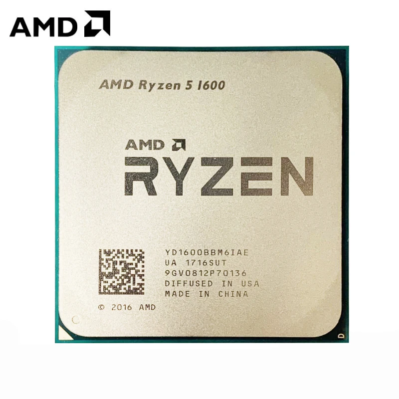 AMD Ryzen 5 1600 R5 1600 3.2 GHz Six-Core Twelve Thread 65W CPU Processor YD1600BBM6IAE Socket AM4