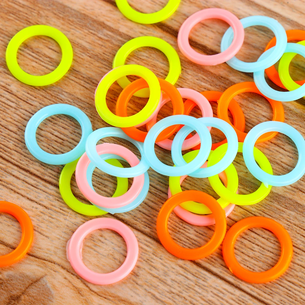 100 sztuk szydełkowe znaki koło pierścień blokujący znaczniki ściegów plastikowy haczyk DIY Craft Knitting zatrzaskowe splot narzędzie akcesoria do szycia