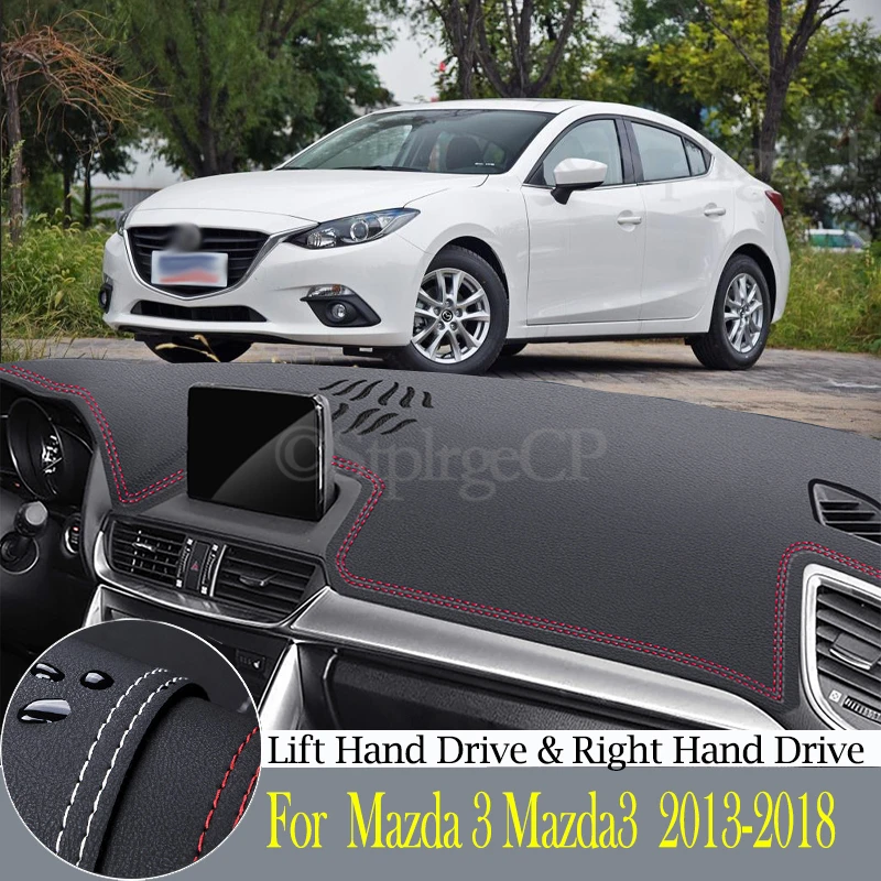 

High-quality leather instrument panel protection pad and light-proof pad for Mazda 3 Mazda3 BM 2013-2018 car styling accessories