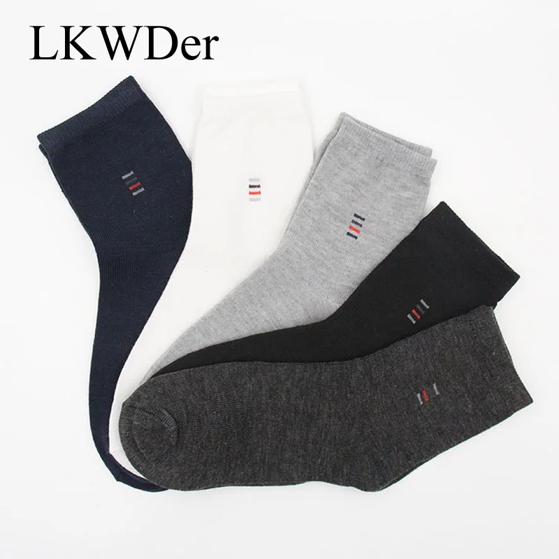 

LKWDer 10 Pairs/Lot Men Socks Cotton Classical Businness Casual Socks Summer Autumn Excellent Quality Breathable Male Sock Meias