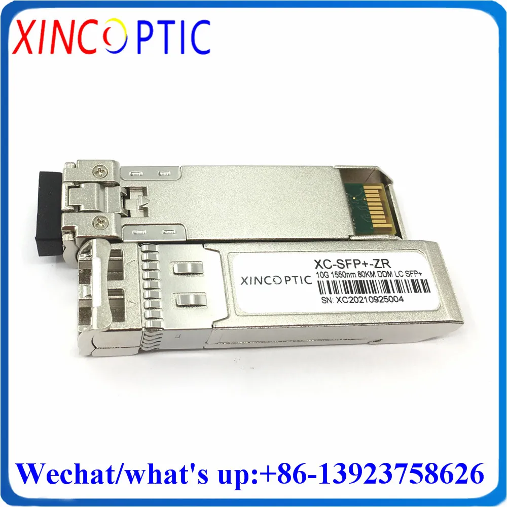 Compatible with Huawei Code OEM ODM Duplex LC SFP+ -10G-ZR 10G 1550nm 80km DDM Transceiver Module SMF Plus Fiber Optic Equipment