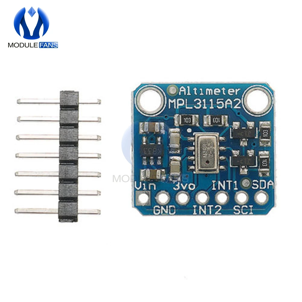 

MPL3115A2 I2C Barometric Intelligent Temperature Pressure Measure Altitude Board Sensor Module V2.0 For Arduino Altimeter 5V