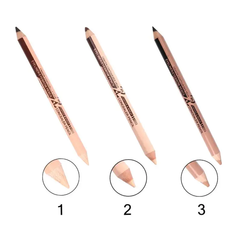 Double Head Concealer Eyeliner Contour Highlight Shadow Three-dimensional Pencil Waterproof Female Makeup Cosmetics TSLM1