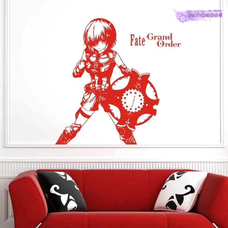 Mash Kyrielight Wall Decal FGO Shielder Vinyl Wall Stickers Decal Decor Home Decorative Decoration Anime Car Sticker