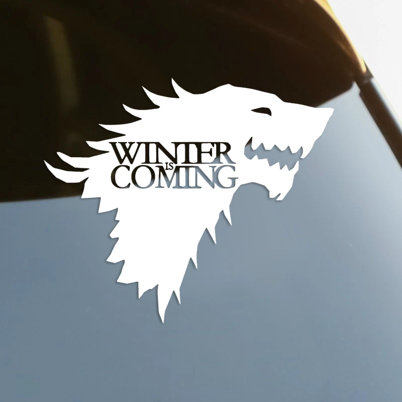 S61155# Winter Coming Die-Cut Vinyl Decal Car Sticker Waterproof Auto Decors on Car Body Bumper Rear Window Laptop Choose Size