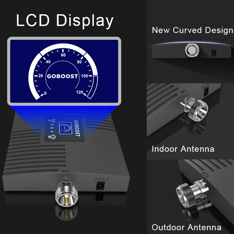 GOBOOST Cellular Amplifier 2G CDMA  850 3G UMTS 2100 4G LTE AWS 1700 DCS 1800 1900 2600 MHz Signal Booster Mobile Repeater