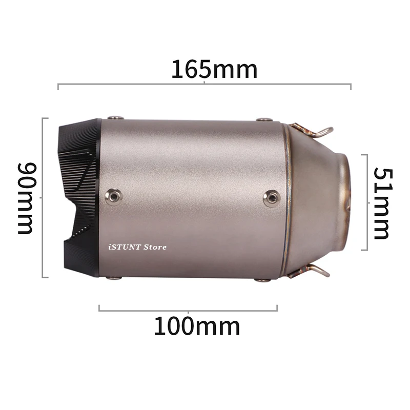 51MM 60MM Universal motorcycle GP Exhaust Titanium Alloy muffler DB Killer escape motocicleta For R6 mt09 ninja400 Z250 z900 R1