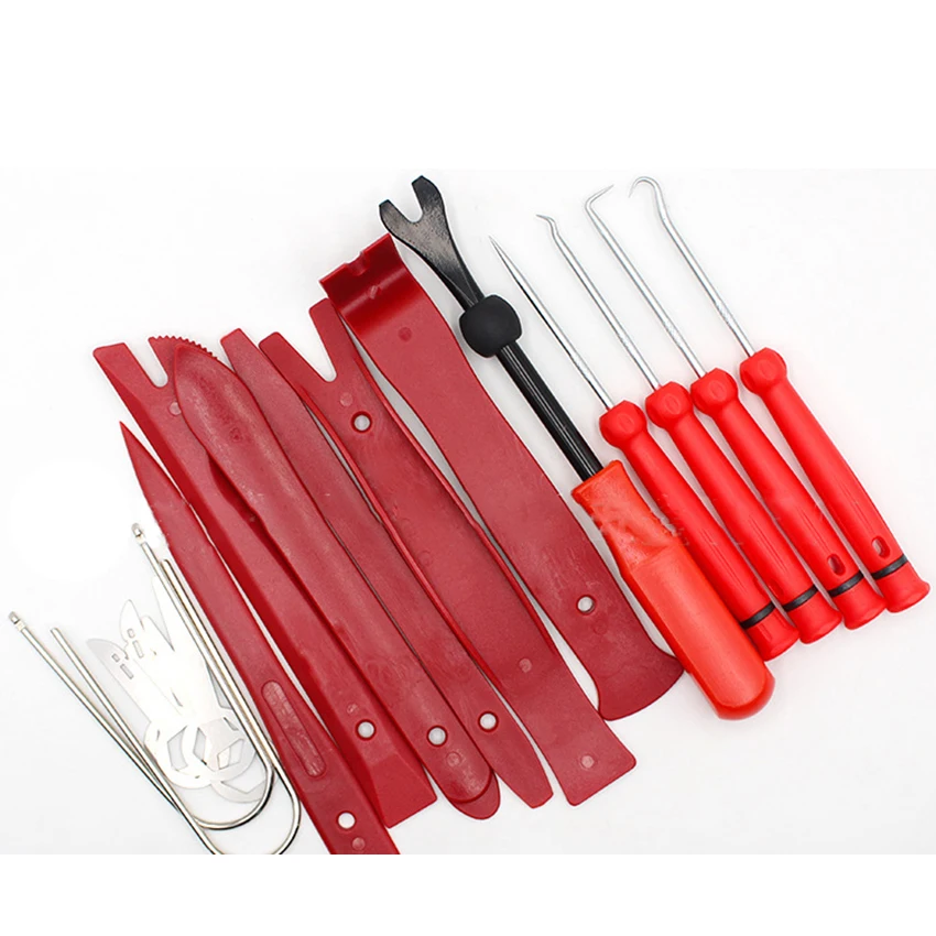 20 pçs/set kit ferramenta de remoção guarnição da guarnição do automóvel instalador pry ferramenta para carro traço áudio/rádio/painel porta/janela/interior