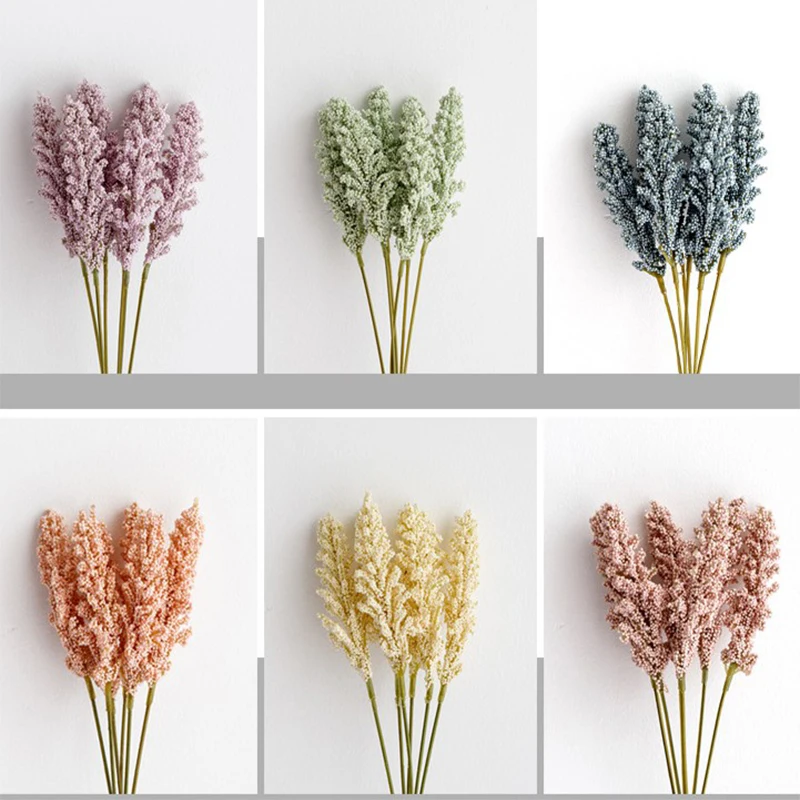 6 pezzi/pacco artificiale vaniglia Spike simulazione fiore giardino Homn decorazioni per matrimoni puntelli