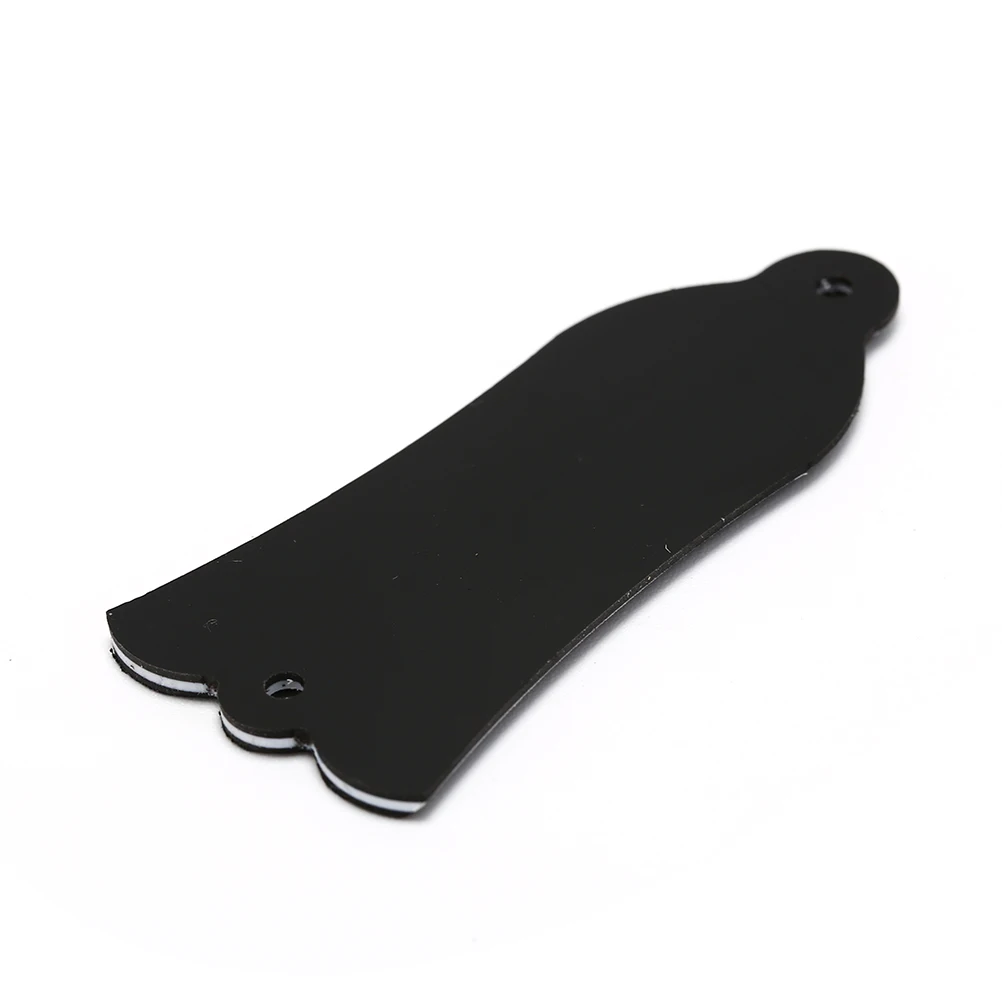 Zwart Bell Vorm Gitaar 2 Gaten Pvc Truss Rod Cover Plate Scroll Plaat Gibson Lp Sg Flying V Es