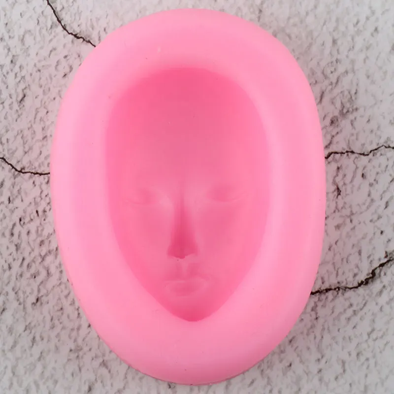 DIY Woman Face Silicone Molds Polymer Clay Soap Candy Mold 3D Girls Face Fondant Cake Decorating Tools Chocolate Gumpaste Moulds