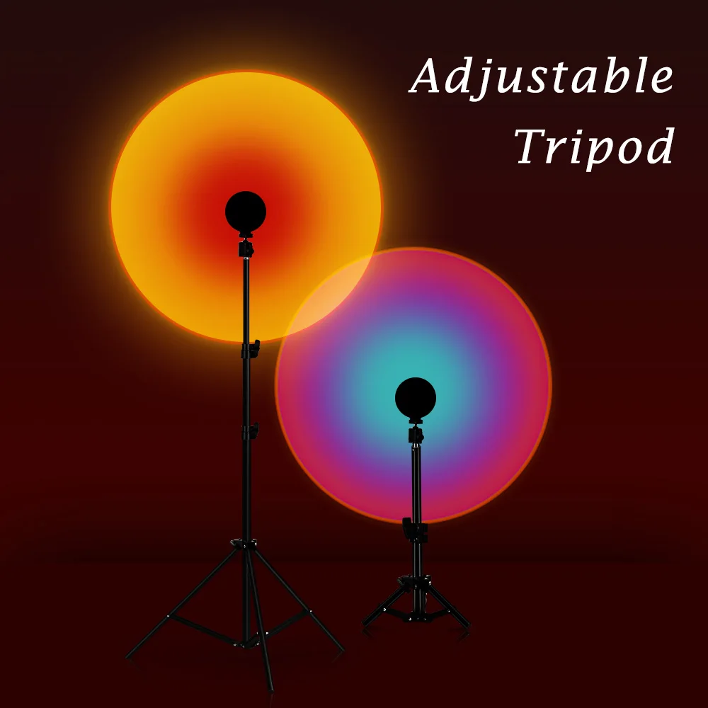 SH LED Photography Sunset Light With 4 Colors and Tripod Stand USB for Selfie Photo Studio