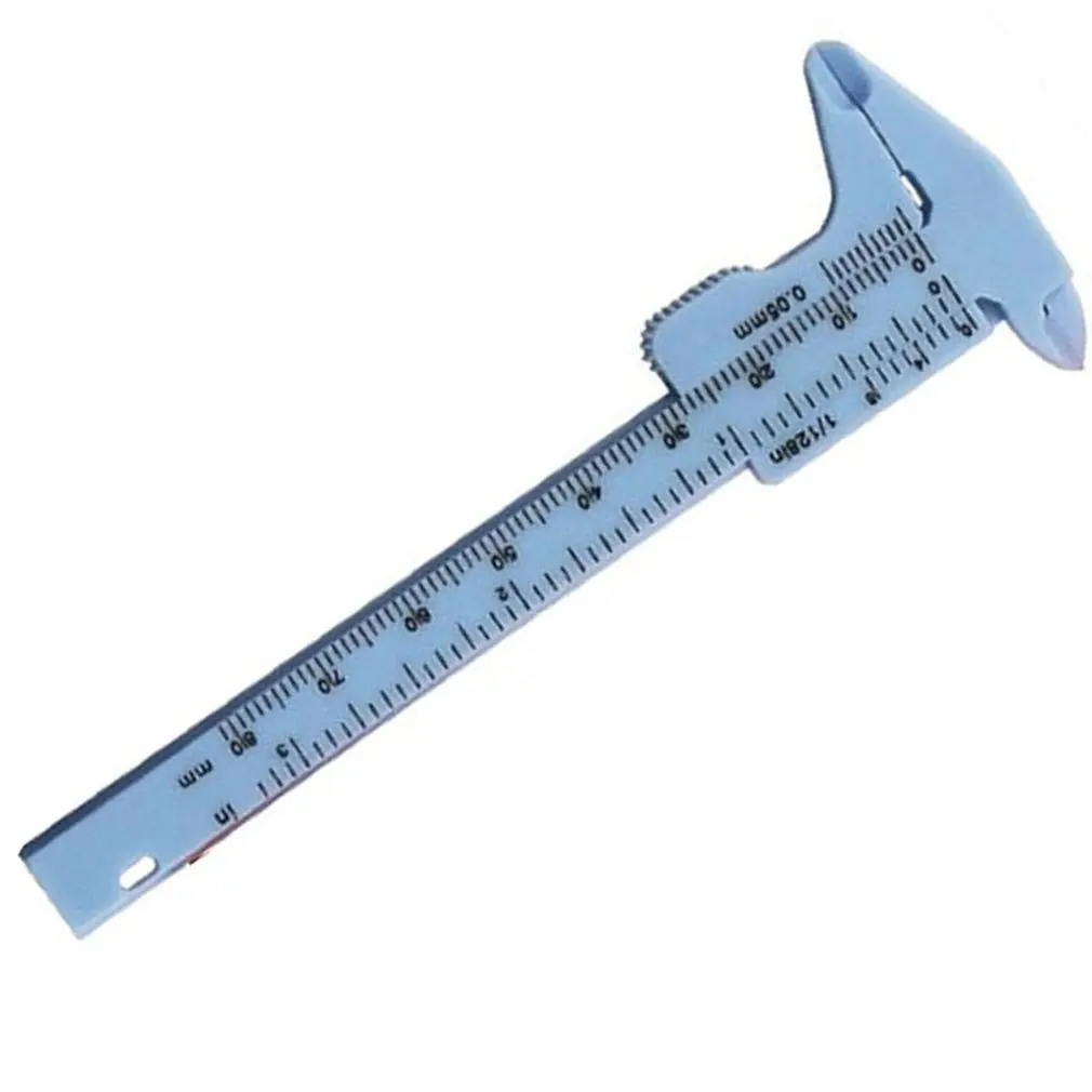 Vernier Caliper 0-80Mm Penggaris Skala Ganda Alat Ukur Kaliper Plastik Alat Mini Siswa Alat Ukur Kaliper
