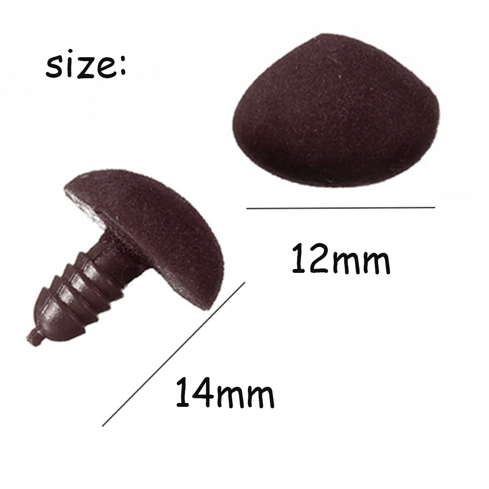 10PCS12*14mm plastikowe trójkąt nosy aksamitne nos lalki Craft przycisk niedźwiedź pluszowe zabawki zwierząt DIY dokonywanie lalki bezpieczeństwa nos Accessorie