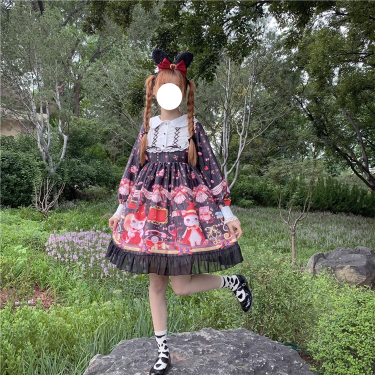 Donne Kawaii Lolita dress cosplay dolce ragazza principessa design originale lolita magic bubble machine dipartimento scuro