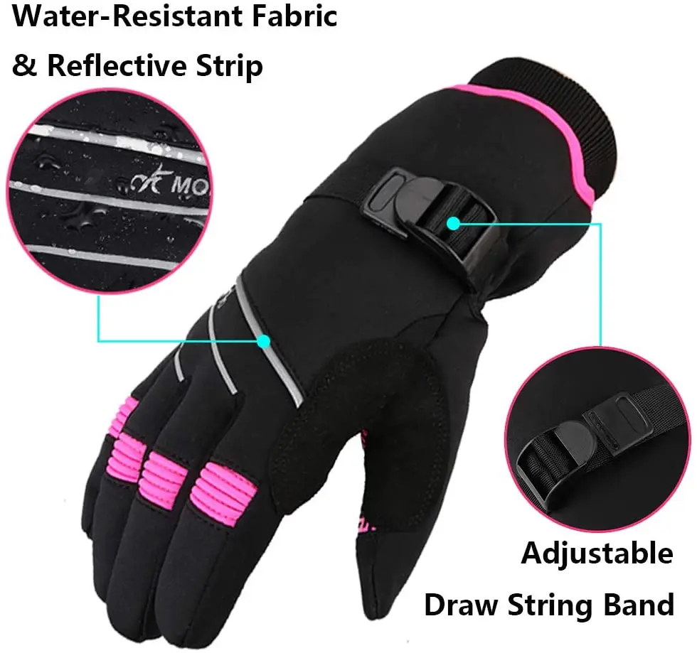 Waterproof Winter Gloves Men Women,-30℉ Warm Snowboard Ski Gloves,3M Thinsulate Cold Weather Thermal Gloves for Cycling Skiing