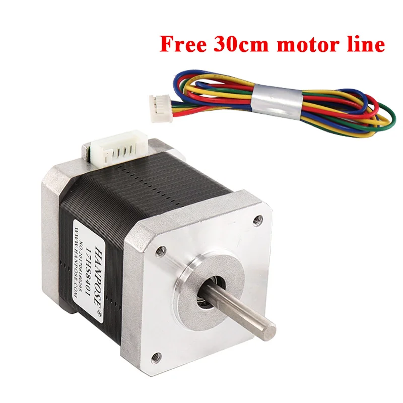 42 stepper Motor for CNC milling machine  4-lead 48mm 78Oz-in  42BYGH 1.8A 52N.CM 17HS8401 stepper motor Nema17