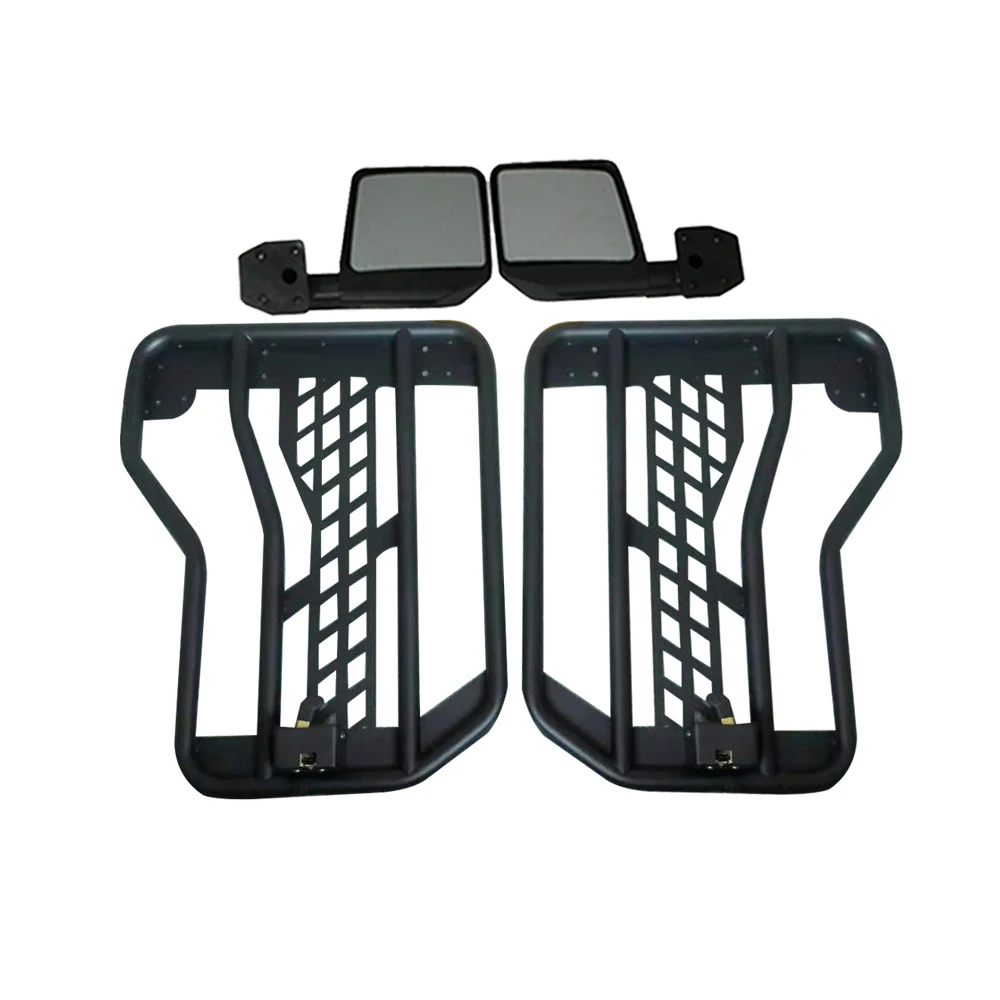 

JL1079 Steel Half Tublar Doors Black with Side Mirrors for Jeep wrangler JL 2 doorS Free shipping in Russia LANTSUN