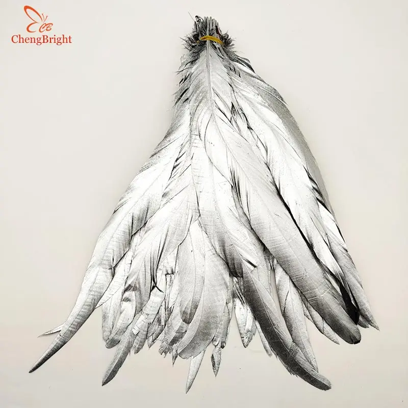 Wholesale 20PCS 30-35CM Gold Natural Rooster tail Feathers For Decoration Craft Cock Feather Christma Diy Pheasant Feather