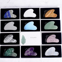 Wholesale Jade Guasha Tool Care Face Massager Natural Stone Crystal Massage Beauty Body Traditional SPA Healing Health Tools
