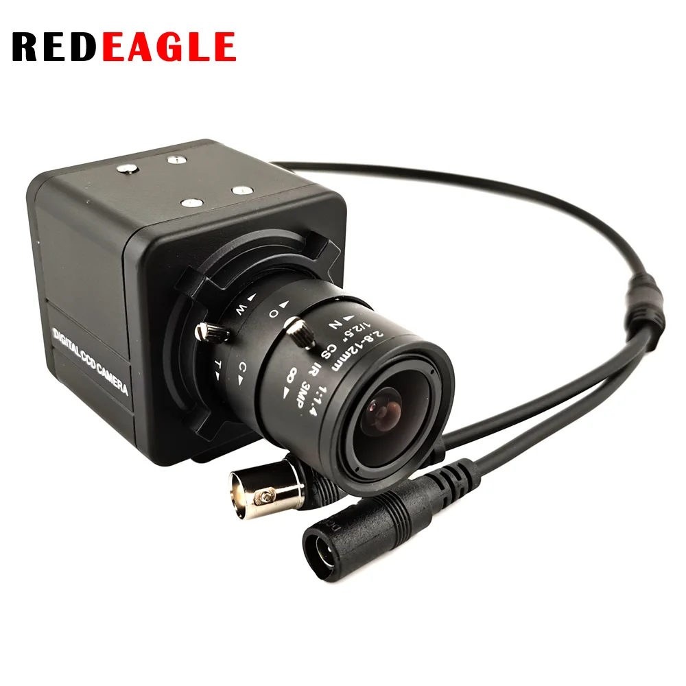 REDEAGLE 1200TVL 700TVL CCTV Analog Security Camera Varifocal Manual Zoom Focus Box Cameras Metal Body Black