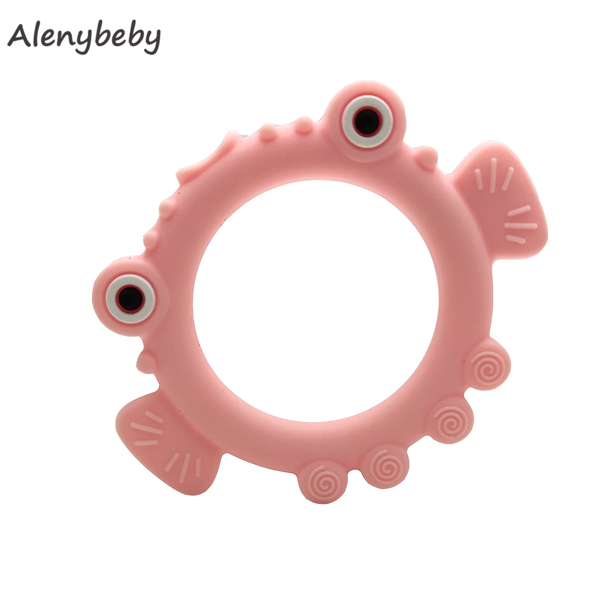 Baby Silicone Bubble fish Shape Animal Teether Infant Teething Pearl Bead For DIY Nursing Necklace Pendant Accessories Toy