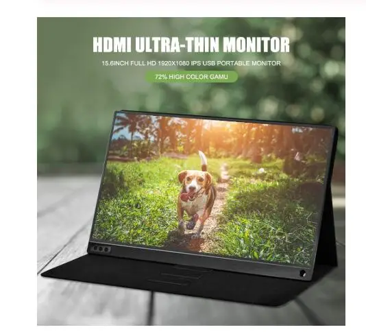 15.6 Inch Full HD 1920x1080 IPS USB Portable Monitor W-LED Backlight Large Screen HDMI Ultra-Thin Monitor Multiple Interfaces