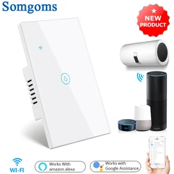 WiFi Smart Boiler Switch Water Heater Smart Life Tuya APP Remote Control  Alexa Echo Google Home Voice Control Glass Panel