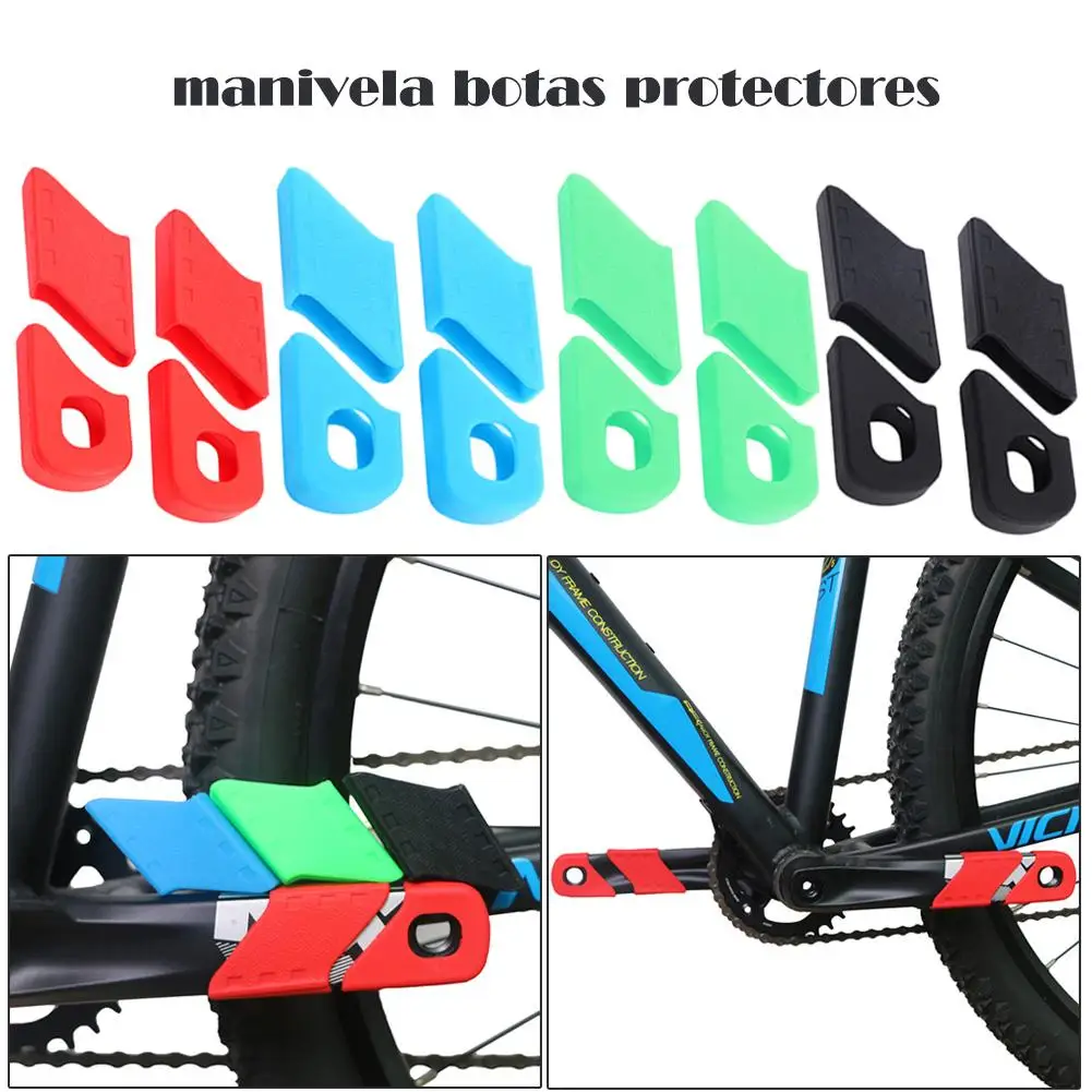 Crank Protective Case Mountain Bike Road Bicycle Universal Sprocket Crank Arm Protective Cap Silicone Sleeve Twill Cover