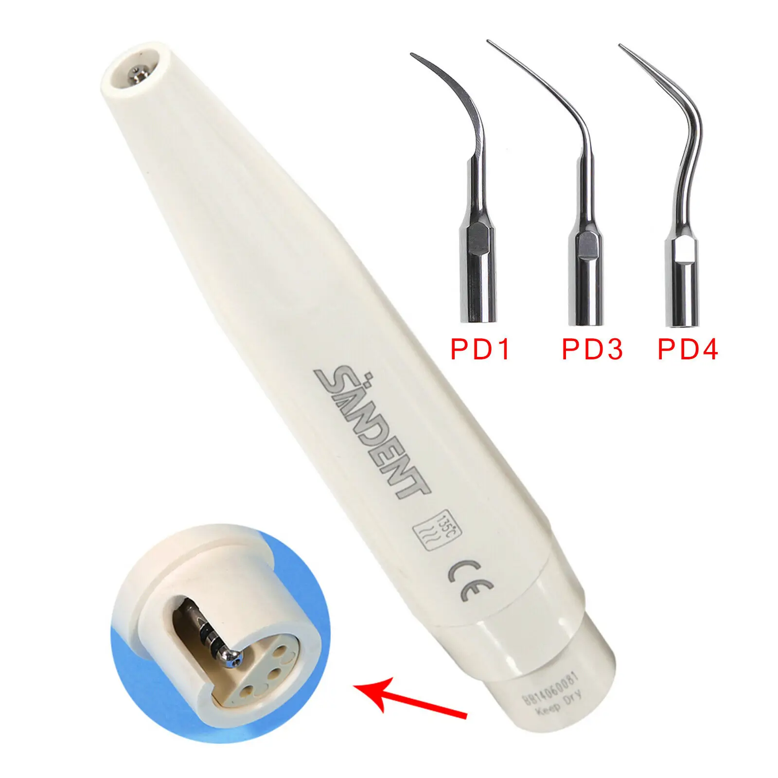 USA Dental Ultrasonic Piezo Scaler Handpiece 5*Scaling Tips fit DTE Satelec PD