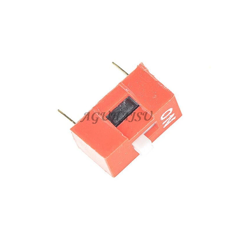 10PCS Slide Type Switch Module 1 2 3 4 5 6 7 8 9 10 12 Bit 2.54mm Position Way DIP Red Pitch Toggle Switch Red Snap Switch