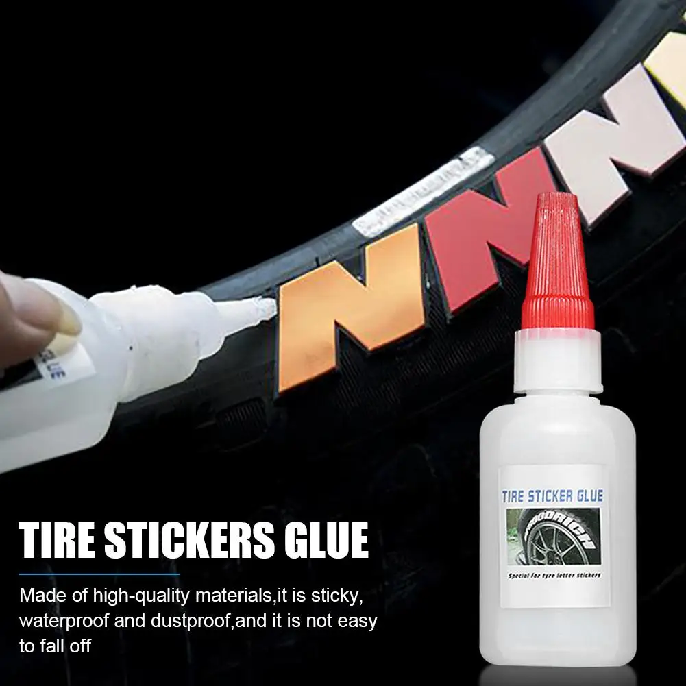 Tire 3D Letter Stickers Special Glue Sticky 40ml Waterproof And Dustproof Tire Sticker Glue Auto tool accessories