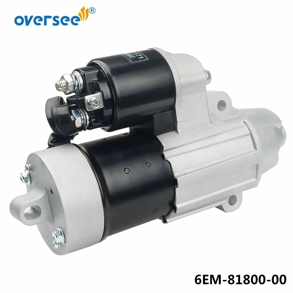 Oversee 6EM-81800 Starter Motor For Yamaha Outboard Motor 4T 75HP 90HP  F115B 150HP 6EM-81800-00;6EM-81800-01