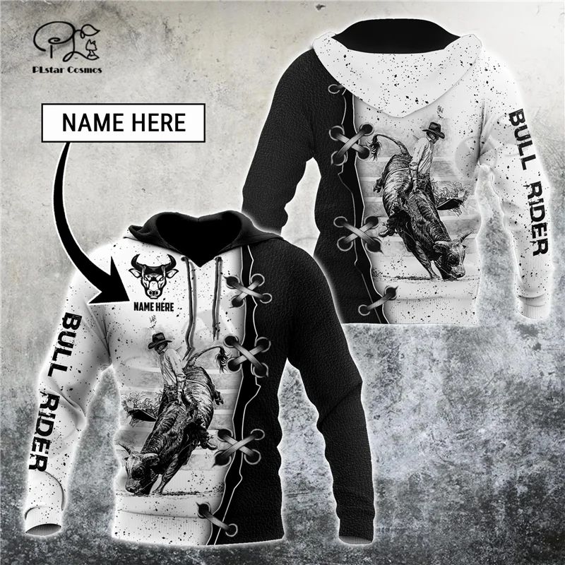 

PLstar Cosmos 3DPrint Newest Personalized Name Bull Riding Unique Unisex Men/Women Hrajuku Streetwear Hoodies/Zip/Sweatshirt B-1