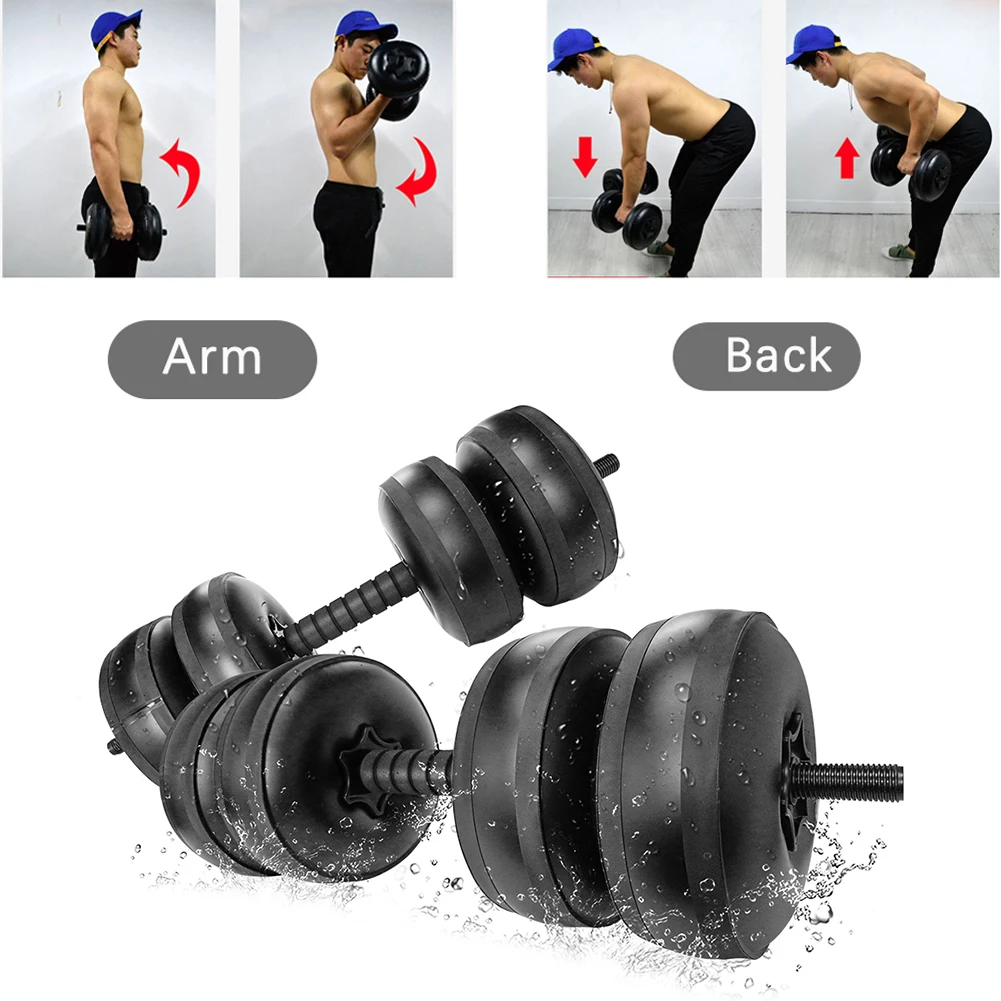 Deiris 20-25KG,Portable Dumbbells Set Arm Muscle Training,Gym Home Fitness, Travel Adjustable Weights Water Dumbbells