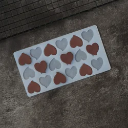 Small Heart Shape Chocolate Stencil Mold Cup Cake Topper Decorating Silicone Transfer Sheet Chablon DIY Dessert Garnish