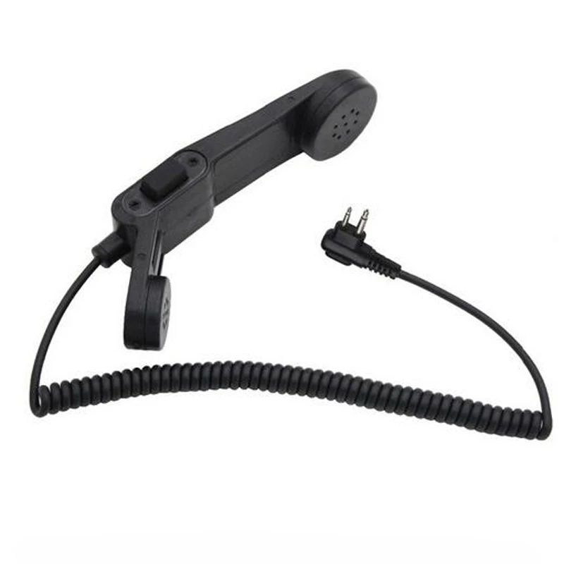 Military Handheld Telephone PTT Shoulder Mic Speaker Microphone for Motorola 2 Pin Plug Connector Two Way Radio Walkie Talkie