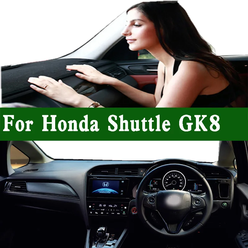 For Honda Shuttle GK8 GK9 GP7 GP8 2015-2019 Dashmat Dashboard Cover Instrument Panel Sunscreen Protective Pad Anti-Dirt Dash Mat