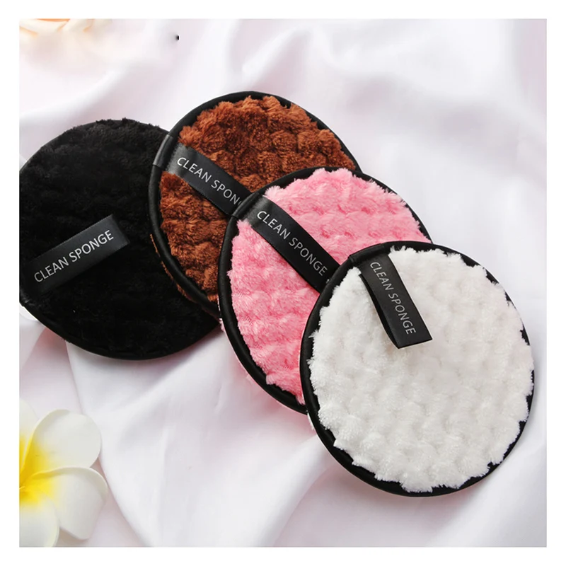 Microfiber Cloth Pads Facial Makeup Remover Puff Cotton Double Layer Face Cleansing Towel Reusable Nail Art Cleaning Wipe