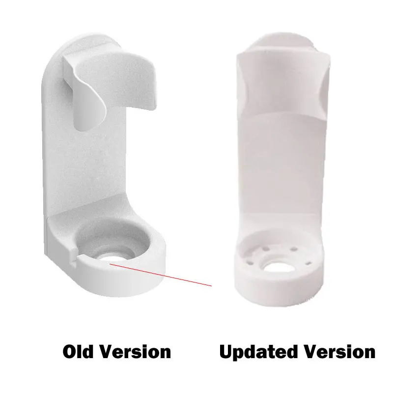 Electric Toothbrush Holder Detachable Wall Mounted Bathroom Counter Stand with Sticker for Electric Tooth Brushes