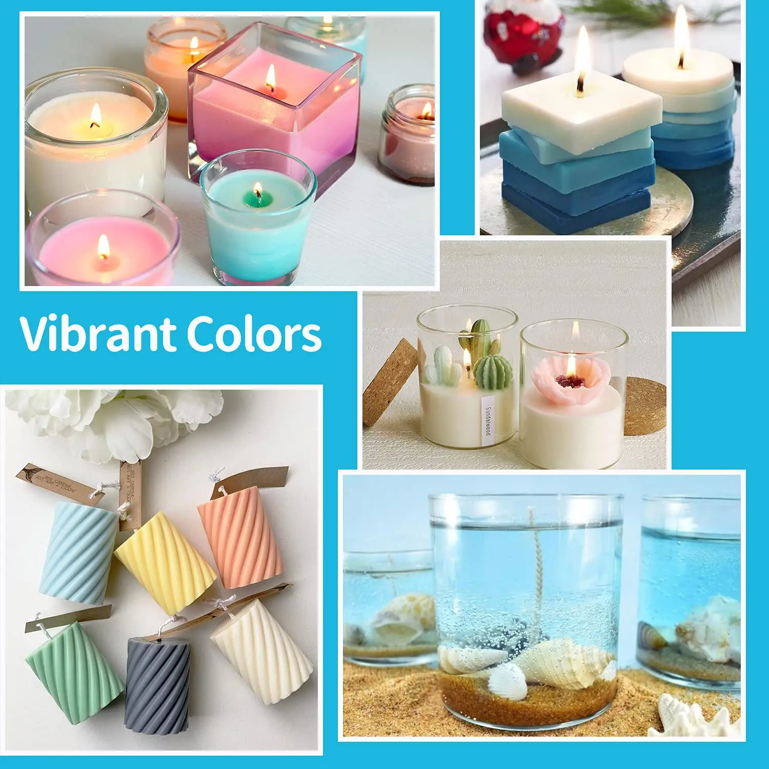 34colors/set Candle Dye Chips DIY Candle Wax Pigment Colorant Non-toxic Natural Soy Candle Wax Coloring Handicrafts Dye Pigments