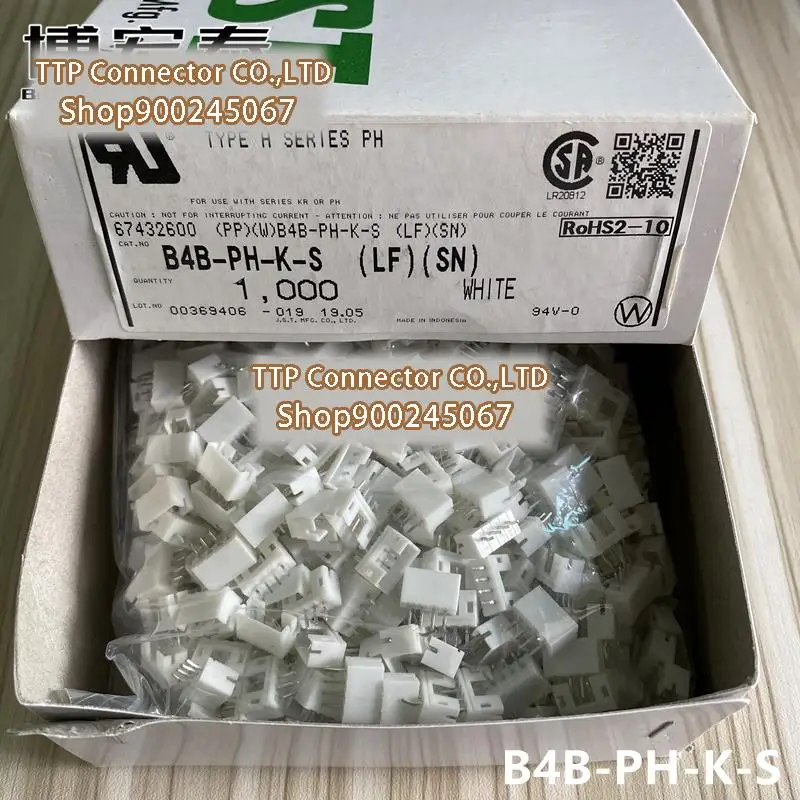 

100pcs/lot Connector B4B-PH-K-S 4Pin 2.0mm Leg width 100% New and Origianl