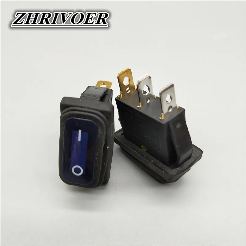 12V/220V LED Light KCD3 On Off Rectangle Long Rocker Switch Waterproof IP67 Cover Car Dash 3PIN/2Pin